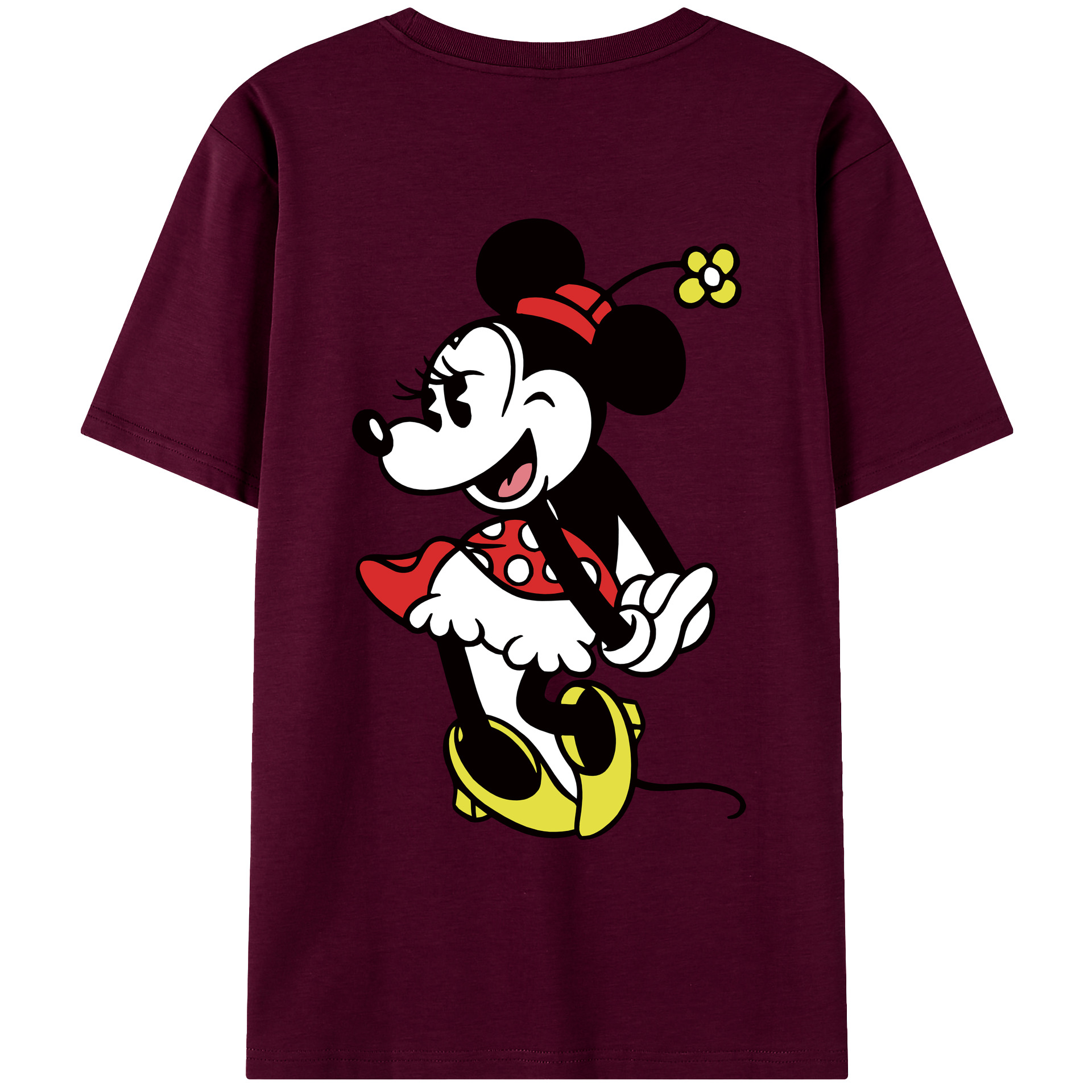 ミッキーマウス Mickey Mouse レディース半袖Tシャツ(バックプリント)